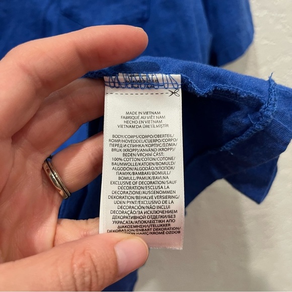 Ralph Lauren T-Shirt Men's XL Classic Fit Blue Saturn Embroidered Pocket Logo - Picture 6 of 8